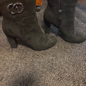Black suede boots